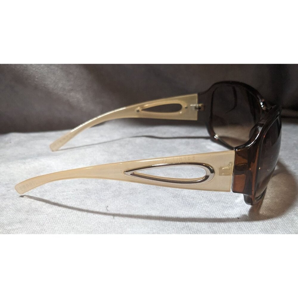 Esprit Brown And Beige Sunglasses With Teardrop Cutouts - Picture 2 of 9